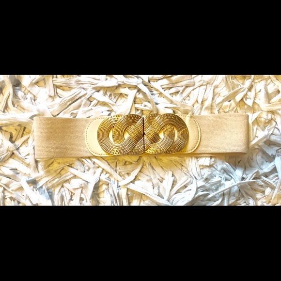 Boutique Accessories - Nude Gold Elastic Belt